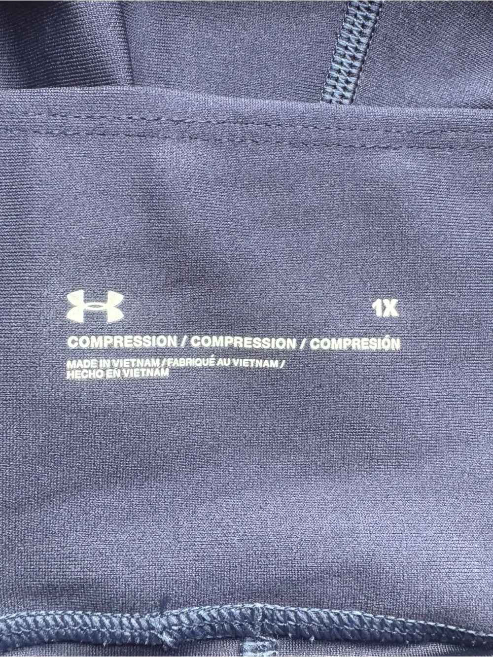 Under Armour Navy Active Compression Capri Leggings  PLUS: 1X      #U - Picture 5 of 6